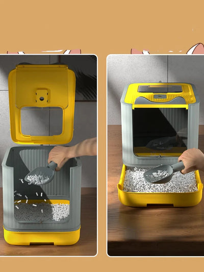 Pet UV Cat Litter Box With Disinfecting Feature - Smarsty