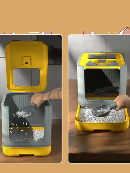 Pet UV Cat Litter Box With Disinfecting Feature - Smarsty