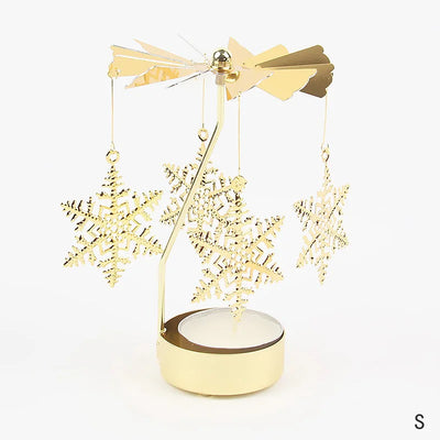 Gold Metal Carousel Candle Holder for Elegant Home Decor - Smarsty
