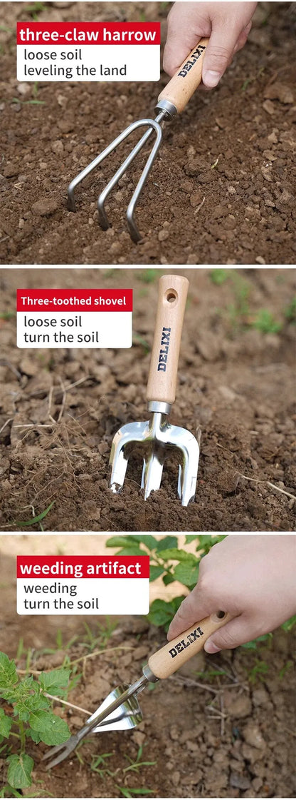 Garden Shovel Rake Spade Set for Easy Planting - Smarsty