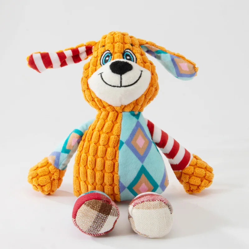 Interactive Squeaky Dog Plush Toy for Teeth Cleaning - Smarsty