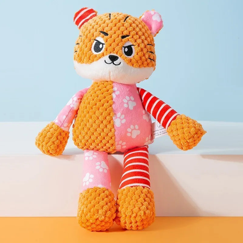 Interactive Squeaky Dog Plush Toy for Teeth Cleaning - Smarsty