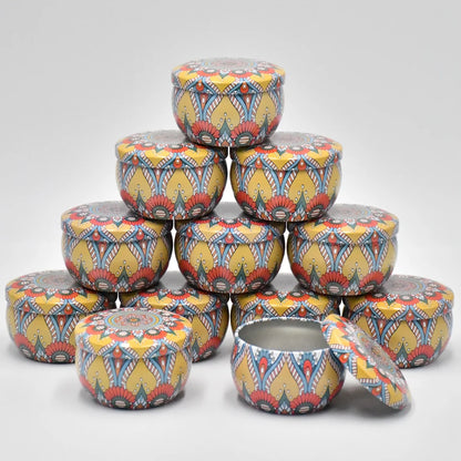 Mixed Color Iron Candle Tin Jars for DIY Projects - Smarsty