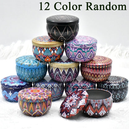 Mixed Color Iron Candle Tin Jars for DIY Projects - Smarsty