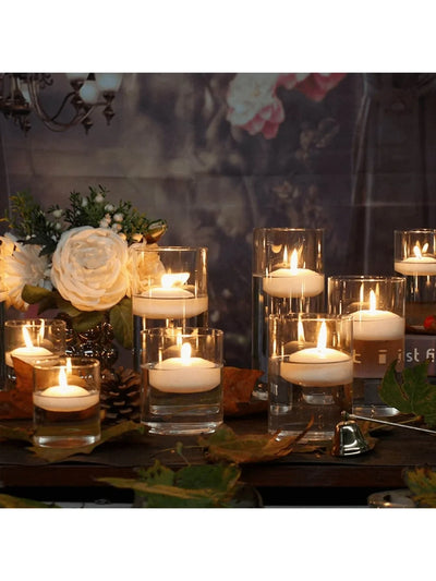 Clear Cylinder Glass Candle Holder for Weddings - Smarsty