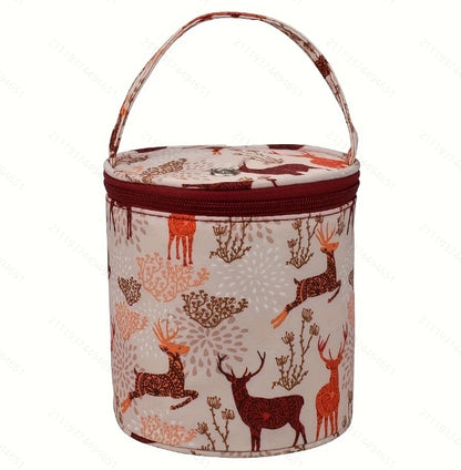 Cylindrical Yarn Storage Bag for Knitting and Crochet - Smarsty