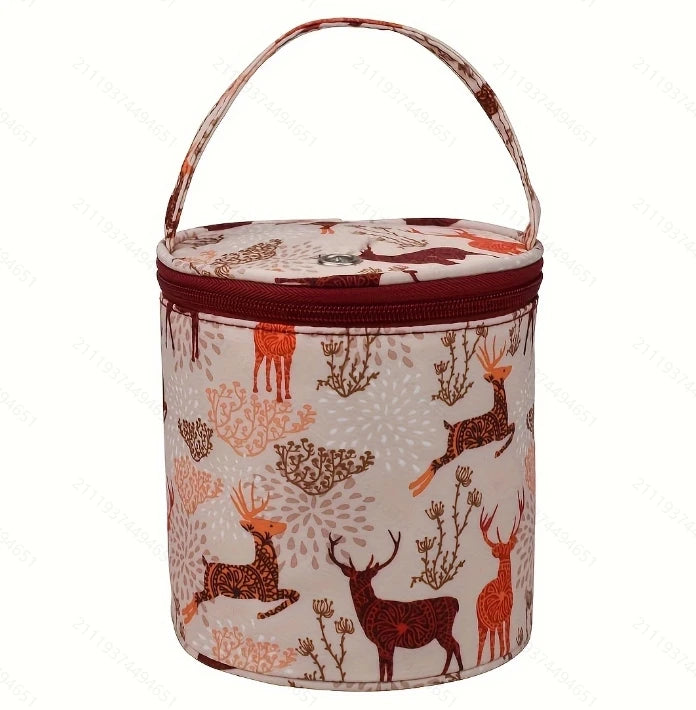 Cylindrical Yarn Storage Bag for Knitting and Crochet - Smarsty