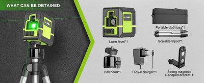 Lfine Green Laser Level with 360 Degree Self-Leveling - Smarsty