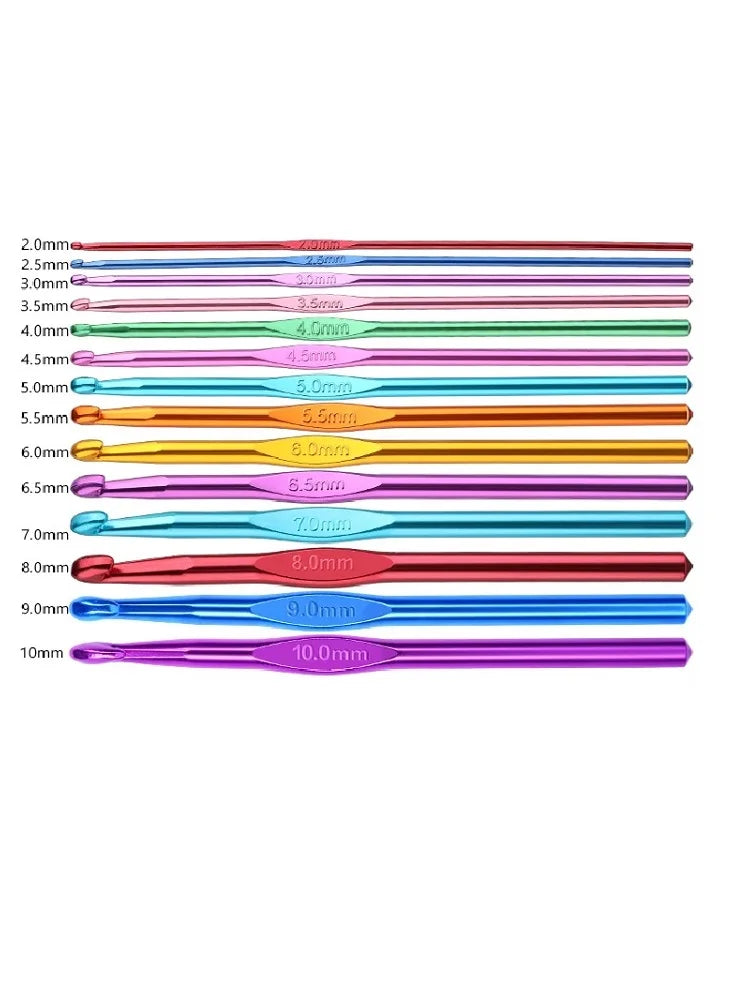 Crochet Hooks Set with Multiple Sizes and Colors - Smarsty