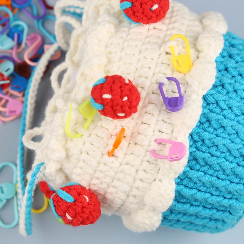 Colorful Knitting Needles Set with Sewing Clips and Scissors - Smarsty