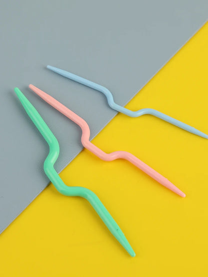 Colorful Knitting Needles Set with Sewing Clips and Scissors - Smarsty
