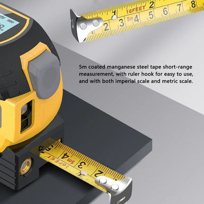 3 in 1 Laser Rangefinder with LCD Display and Tape Measure - Smarsty