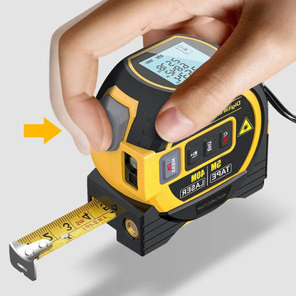 3 in 1 Laser Rangefinder with LCD Display and Tape Measure - Smarsty