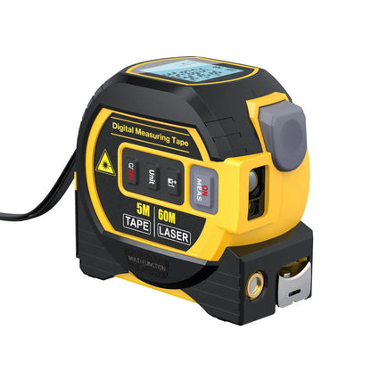 3 in 1 Laser Rangefinder with LCD Display and Tape Measure - Smarsty
