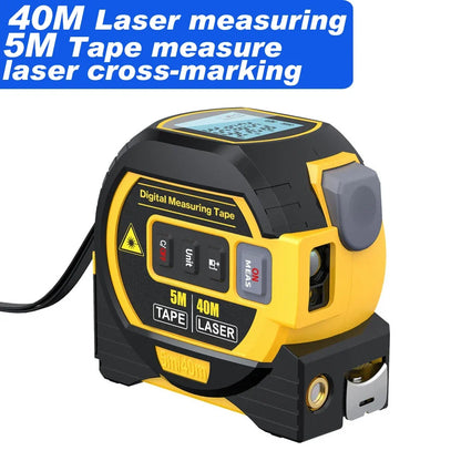 3 in 1 Laser Rangefinder with LCD Display and Tape Measure - Smarsty