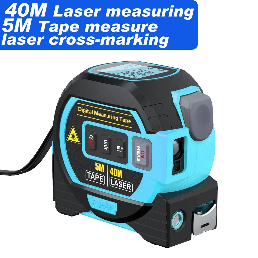 3 in 1 Laser Rangefinder with LCD Display and Tape Measure - Smarsty