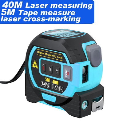 3 in 1 Laser Rangefinder with LCD Display and Tape Measure - Smarsty