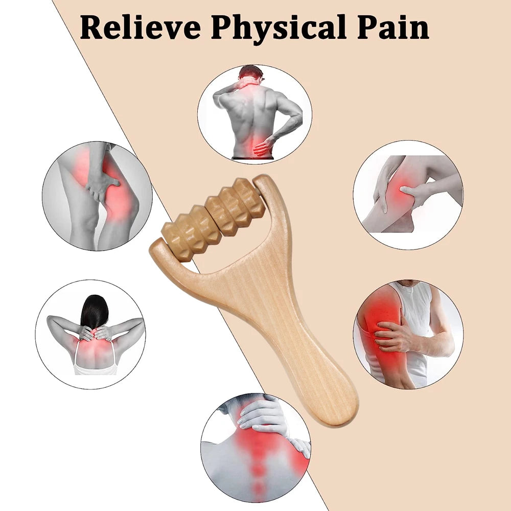 Natural Wood Massage Roller for Full Body Relief - Smarsty