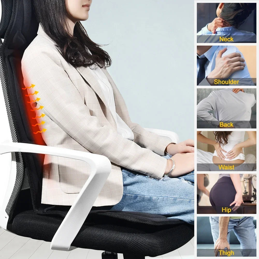 Electric Massage Chair Pad with Heating and Vibration - Smarsty