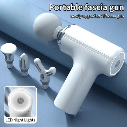 Portable Electric Massage Gun with Interchangeable Heads - Smarsty