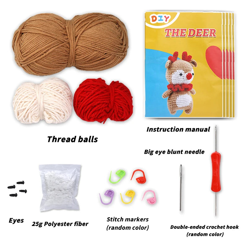 KRABALL Crochet Animal Kit For Beginners With Video Tutorial - Smarsty