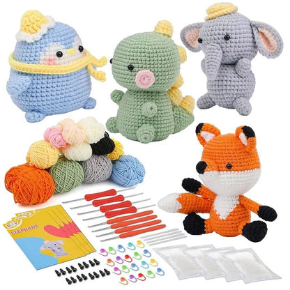 KRABALL Crochet Animal Kit For Beginners With Video Tutorial - Smarsty