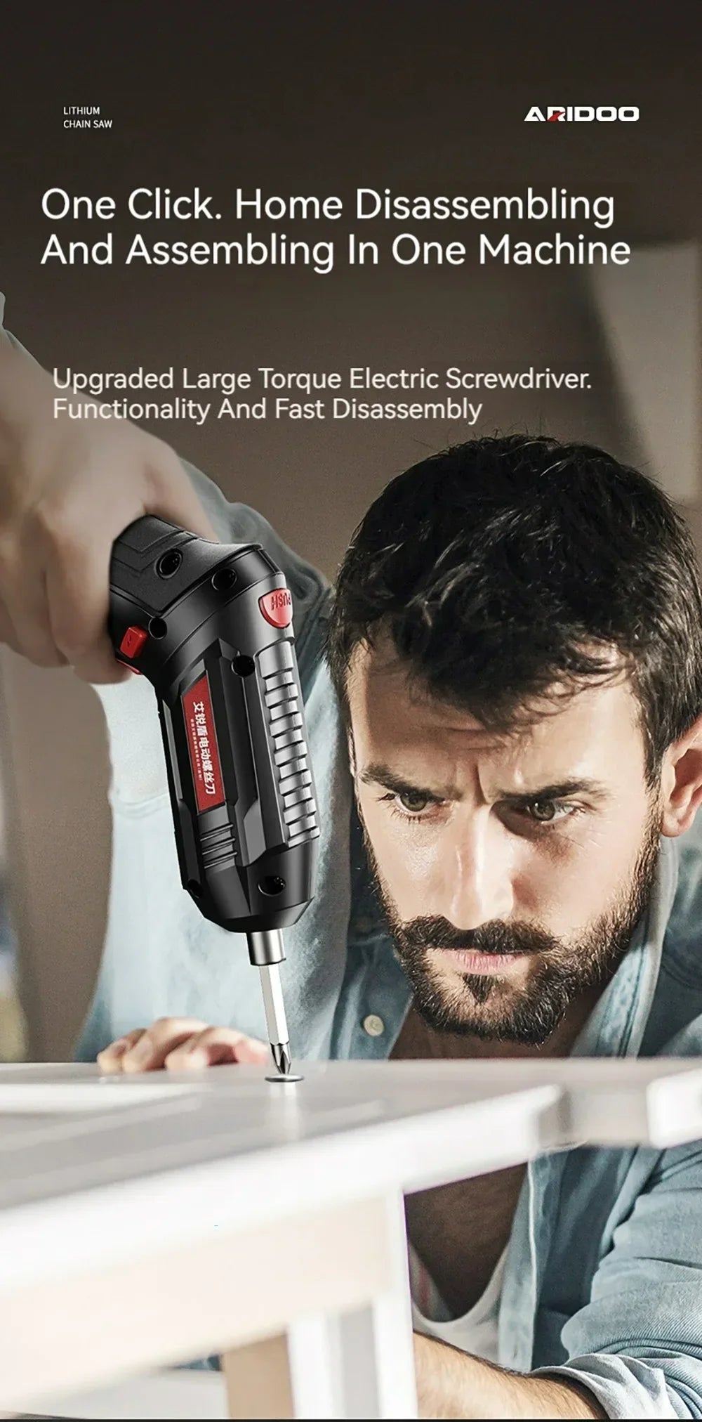 Rechargeable Cordless Screwdriver with 6Nm Torque - Smarsty