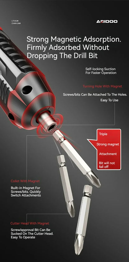 Rechargeable Cordless Screwdriver with 6Nm Torque - Smarsty