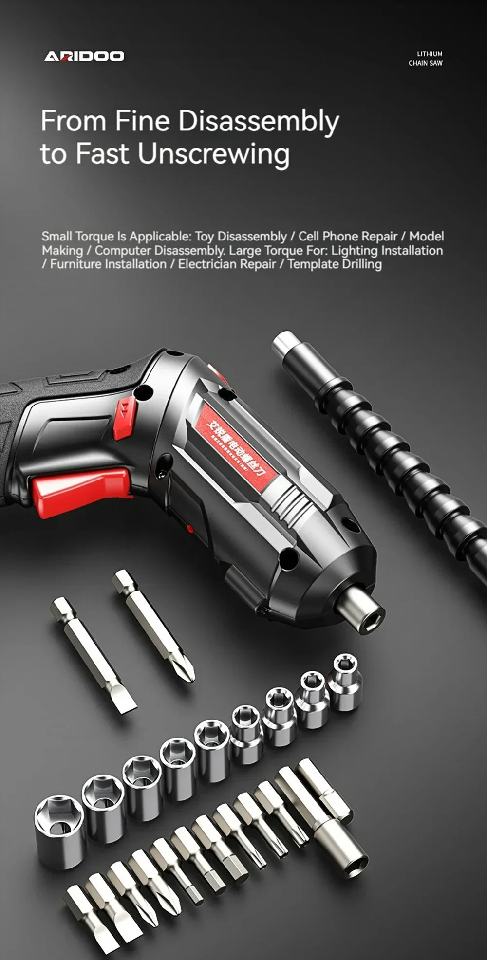 Rechargeable Cordless Screwdriver with 6Nm Torque - Smarsty