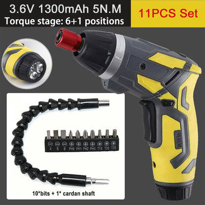 Rechargeable Cordless Screwdriver with 6Nm Torque - Smarsty