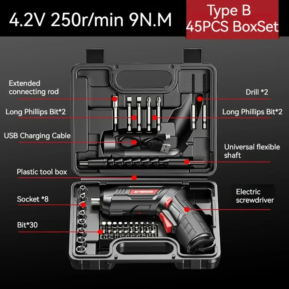 Rechargeable Cordless Screwdriver with 6Nm Torque - Smarsty