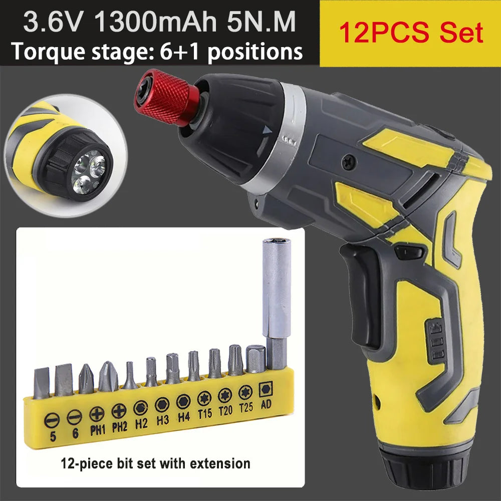 Rechargeable Cordless Screwdriver with 6Nm Torque - Smarsty