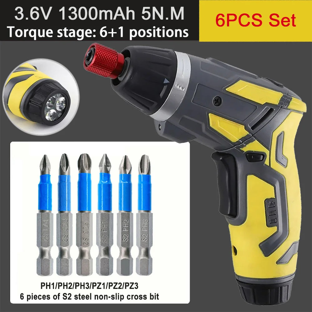 Rechargeable Cordless Screwdriver with 6Nm Torque - Smarsty
