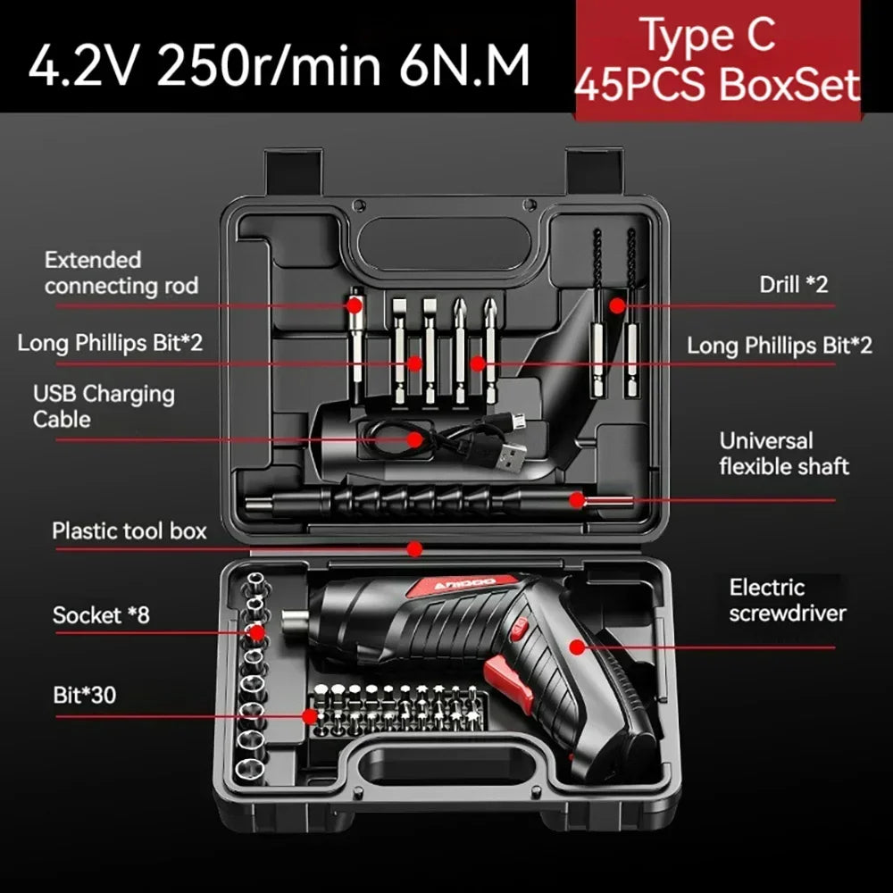 Rechargeable Cordless Screwdriver with 6Nm Torque - Smarsty
