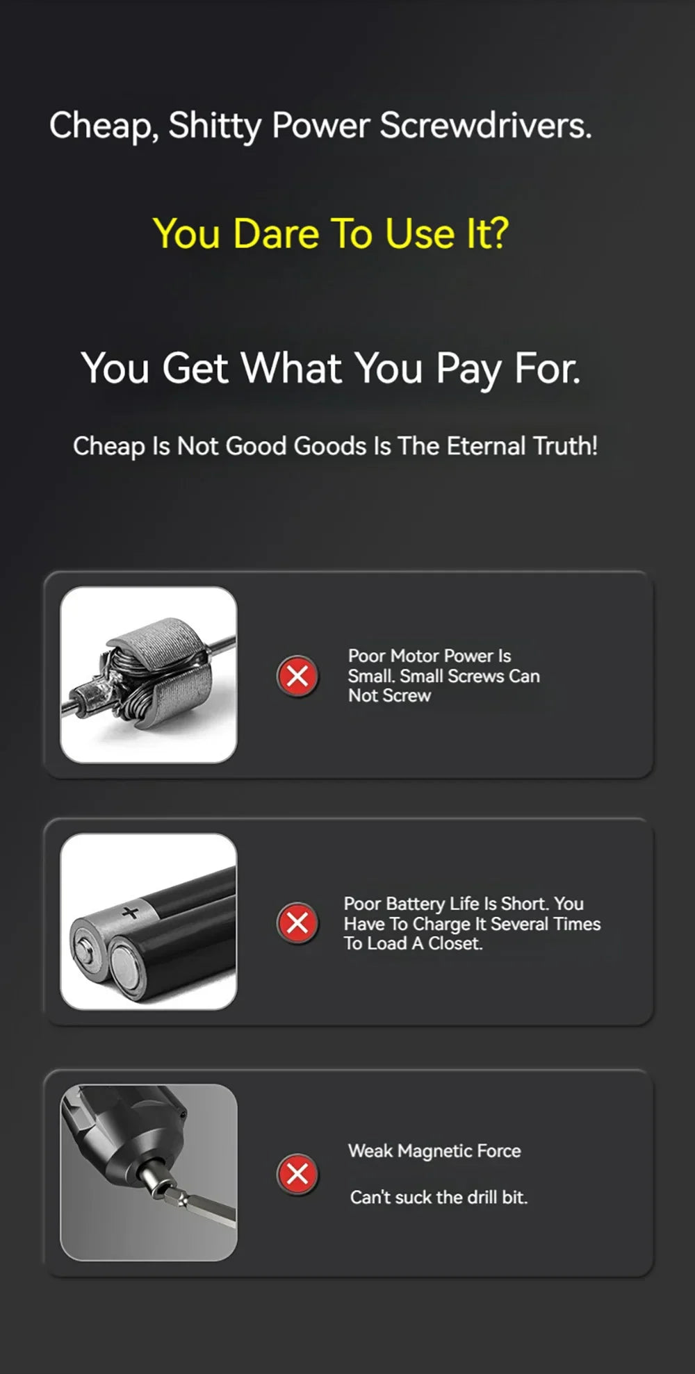 Small Powerful Rechargeable Battery Screwdriver Set - Smarsty
