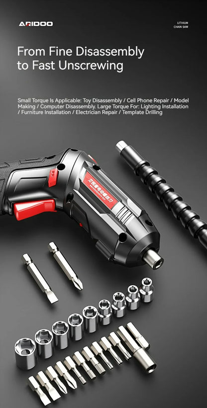 Small Powerful Rechargeable Battery Screwdriver Set - Smarsty