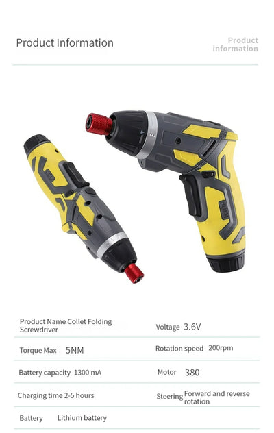 Small Powerful Rechargeable Battery Screwdriver Set - Smarsty