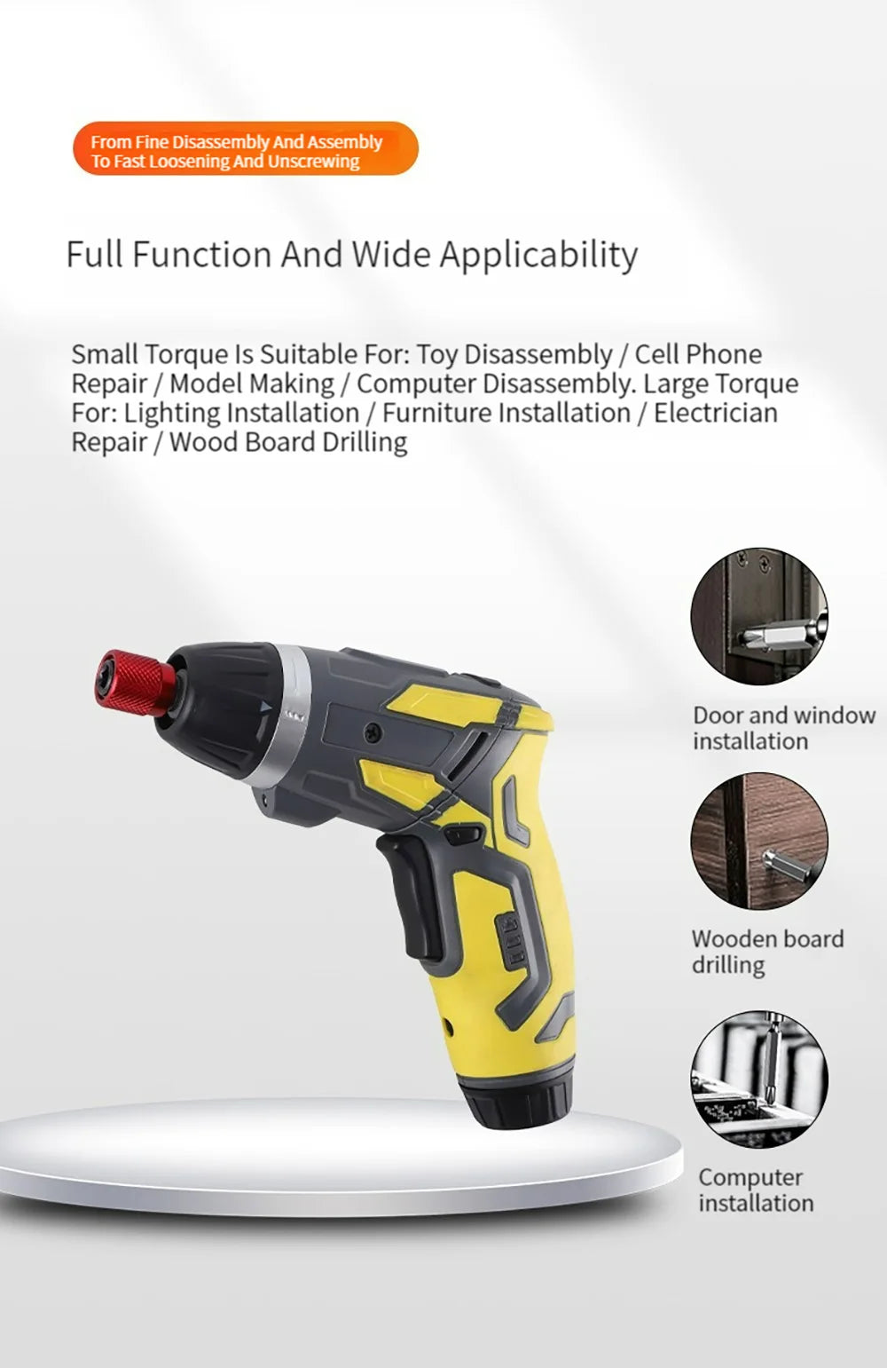 Small Powerful Rechargeable Battery Screwdriver Set - Smarsty