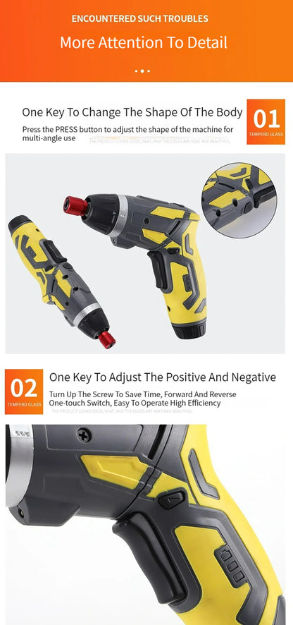 Small Powerful Rechargeable Battery Screwdriver Set - Smarsty