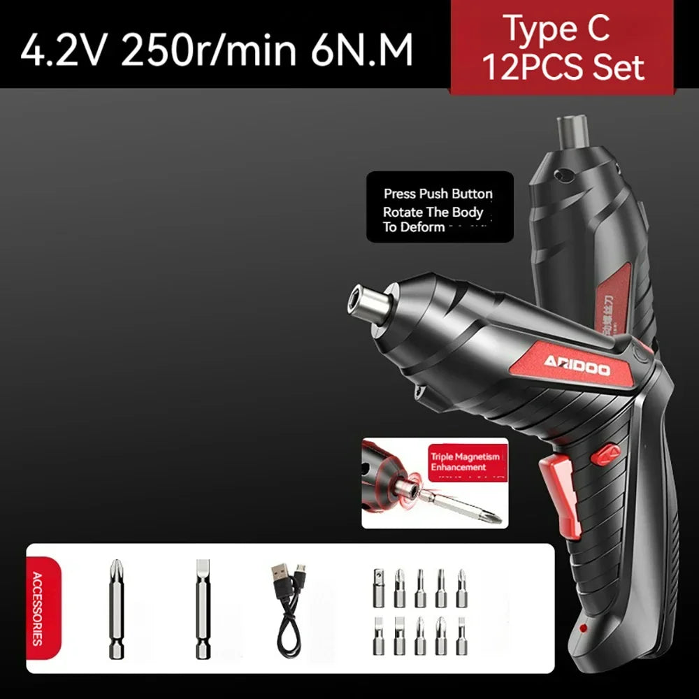 Small Powerful Rechargeable Battery Screwdriver Set - Smarsty