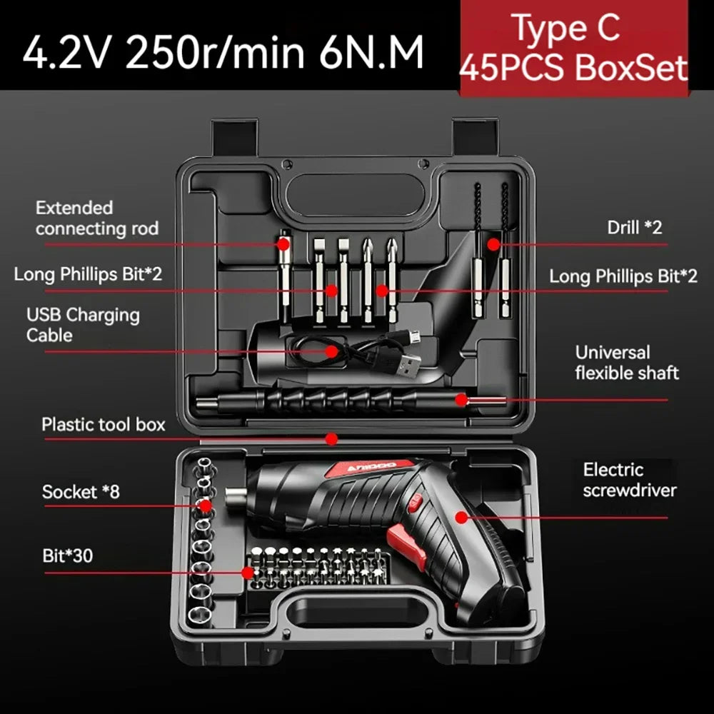 Small Powerful Rechargeable Battery Screwdriver Set - Smarsty