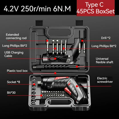 Small Powerful Rechargeable Battery Screwdriver Set - Smarsty
