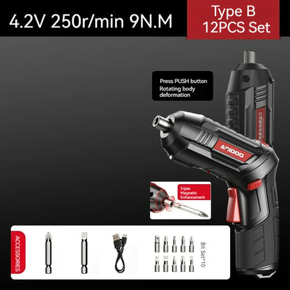 Small Powerful Rechargeable Battery Screwdriver Set - Smarsty