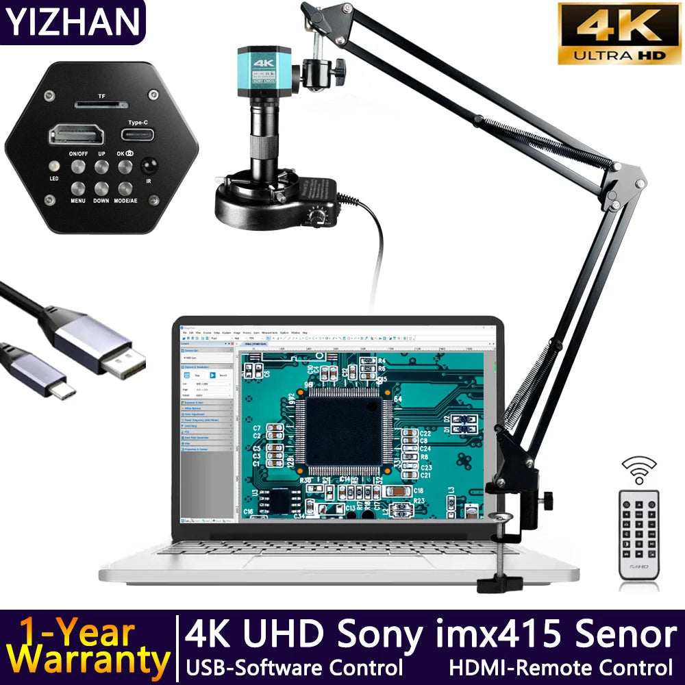 48MP 4K Digital Microscope with 150X Zoom - Smarsty