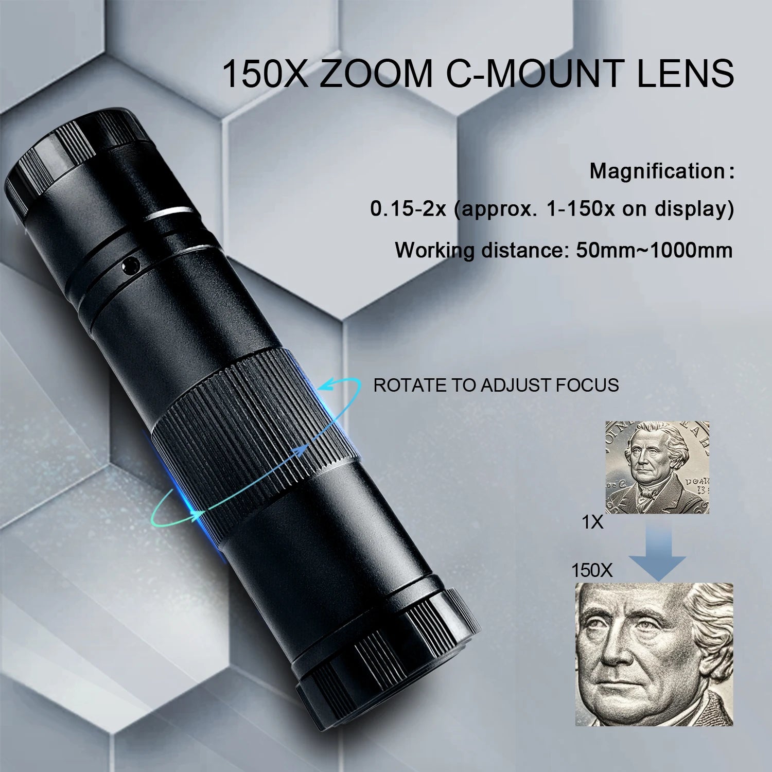 48MP 4K Digital Microscope with 150X Zoom - Smarsty