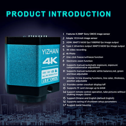 48MP 4K Digital Microscope with 150X Zoom - Smarsty