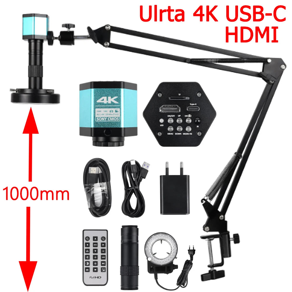 48MP 4K Digital Microscope with 150X Zoom - Smarsty