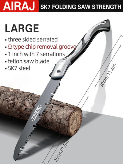 AIRAJ Folding Saw for Woodworking and Camping Safety - Smarsty
