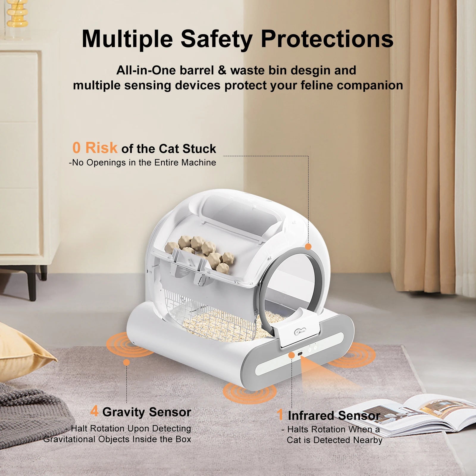 DOEL Automatic Self Cleaning Cat Litter Box with App Control - Smarsty