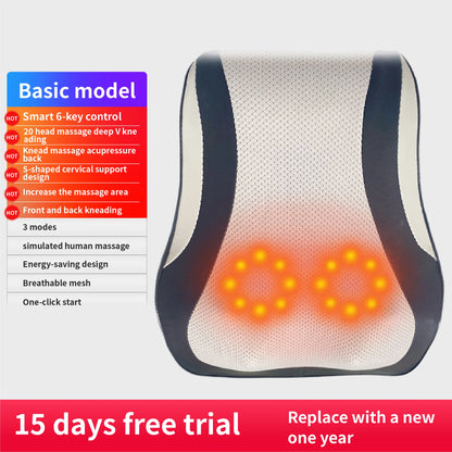 Shiatsu Electric Neck Pillow with Heating Therapy - Smarsty